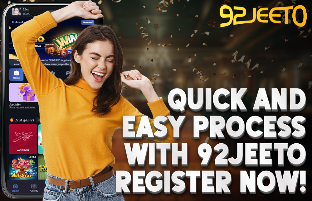 A picture of a happy woman showing 92 Jeeto register works . 