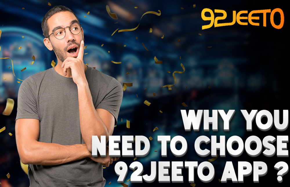 A picture of a man showing why you should choose the 92 Jeeto platform and how to 92 Jeeto Download works ? 