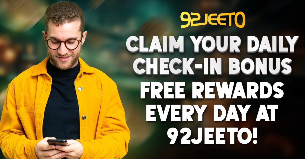 This image are showing a happy guy with his cellphone. - 92jeeto daily check in bonus